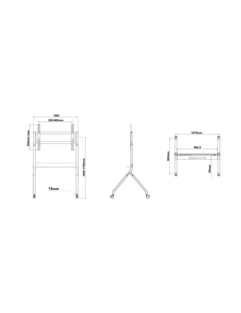 MULTIBRACKETS 7418 Motorized Mobile Collaboration Floorstand 55-86   REF  MULTIBRACKETS MUL7418 | MusicGoodDeal