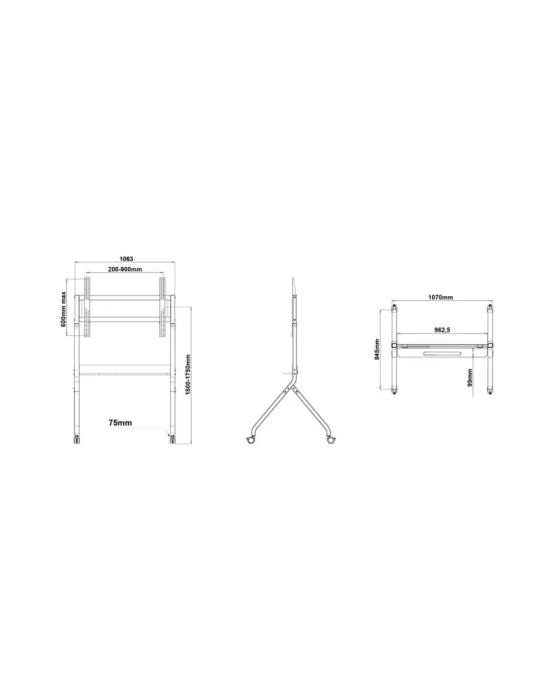 MULTIBRACKETS 7418 Motorisierter mobiler Ständer Collaboration Floorstand 55-86   REF  MULTIBRACKETS MUL7418 | MusicGoodDeal