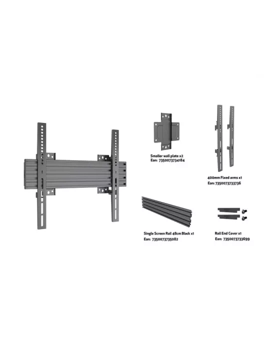 MULTIBRACKETS 4059 Support mural fixe Multibrackets Wallmount Pro MBW1U 400 Fixed Black - écran 40"-65" VESA Max 400x400