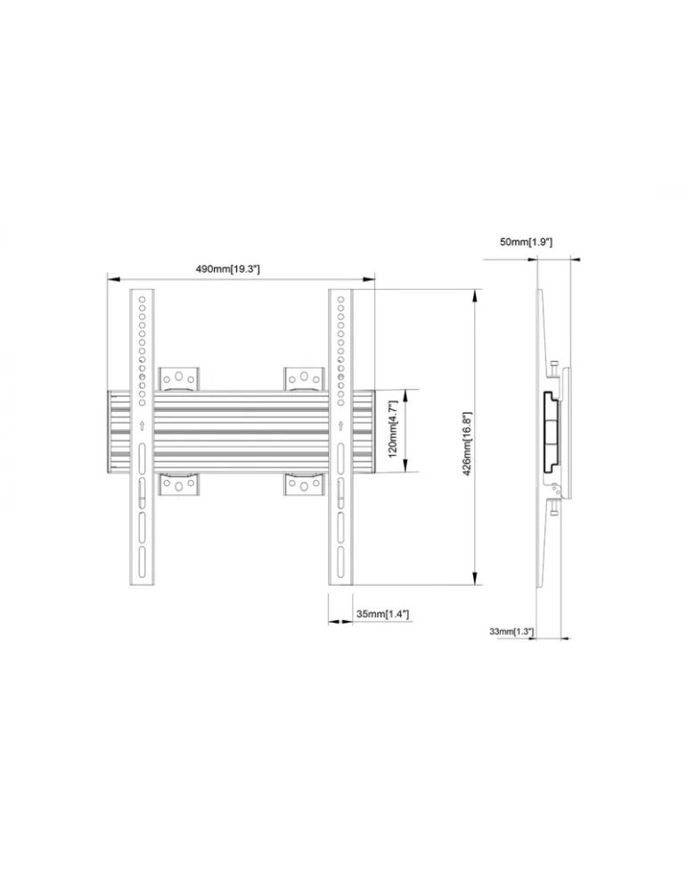 MULTIBRACKETS 4059 Feste Wandhalterung Multibrackets Wallmount Pro MBW1U 400 Fixed Black - 40 -65 -Bildschirm VESA Max 400x400