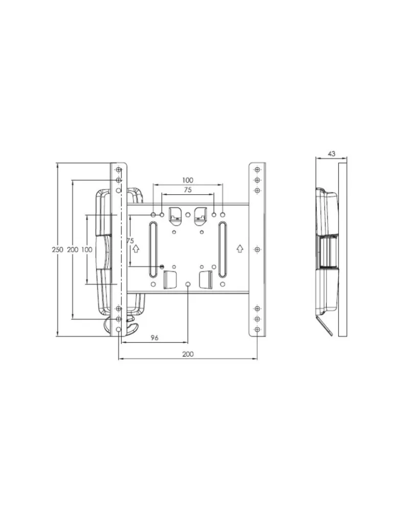 MULTIBRACKETS 5071 Multibrackets Flexarm Tilt   Turn II wall mount - 15 -32  screen VESA Max 200x200 MULTIBRACKETS MUL5071 | M
