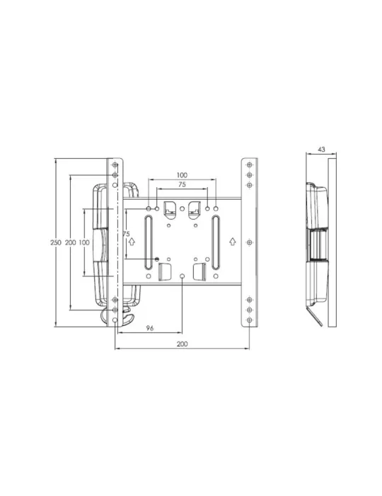 MULTIBRACKETS 5071 Soporte de pared Multibrackets Flexarm Tilt   Turn II - Pantalla de 15 -32  VESA Máx. 200x200 MULTIBRACKETS