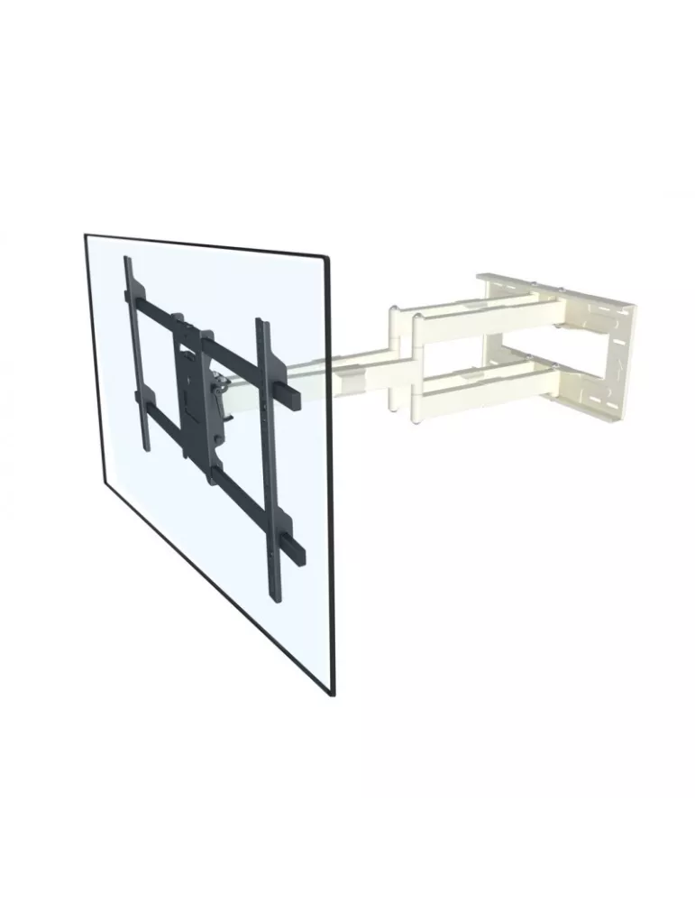 MULTIBRACKETS 6881 Articulated Wall Support Double White Multibrackets Long Reach Arm 91cm Dual for LCD Screens 50 - 80  - 60k
