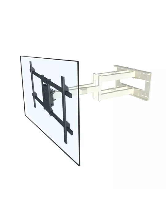 MULTIBRACKETS 6881 Wandhalterung mit Gelenk Doppel Weiß Multibrackets Long Reach Arm 91cm Dual für LCD-Bildschirm 50 - 80  - 6