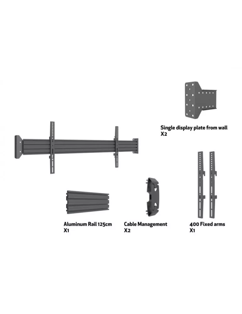 MULTIBRACKETS 7826 Wandhalterung Multibrackets Wallmount Pro MBWW1U Fixed Black 125cm - 32 -Bildschirm -75 VESA Max 800x400 MU