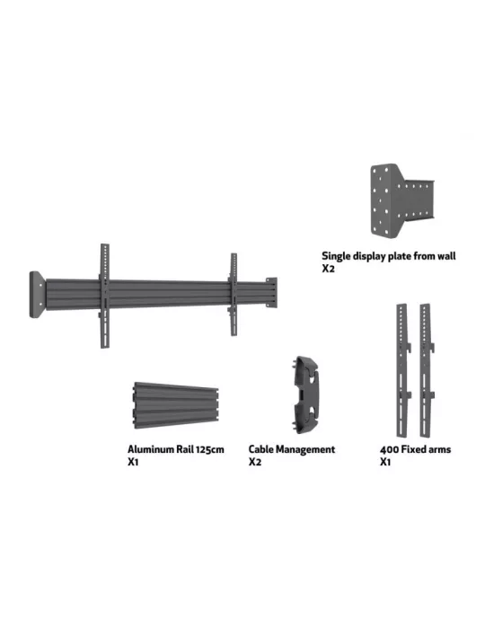 MULTIBRACKETS 7826 Multibrackets Soporte de pared Pro MBWW1U Fijo Negro 125cm - Pantalla de 32  -75 VESA Max 800x400 MULTIBRAC