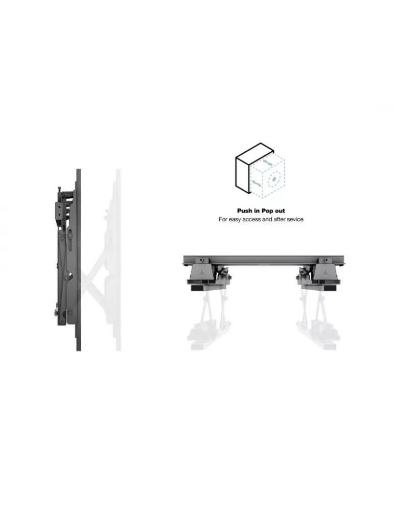 MULTIBRACKETS 2529 Support mural Multibrackets Public Video Wall Mount Push - écran 40-70  VESA Max portrait 400x600 MULTIBRAC