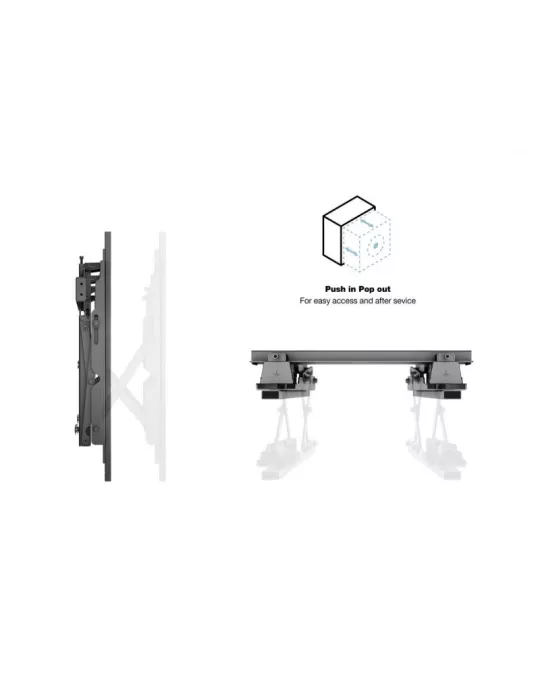 MULTIBRACKETS 2529 Support mural Multibrackets Public Video Wall Mount Push - écran 40-70" VESA Max portrait 400x600