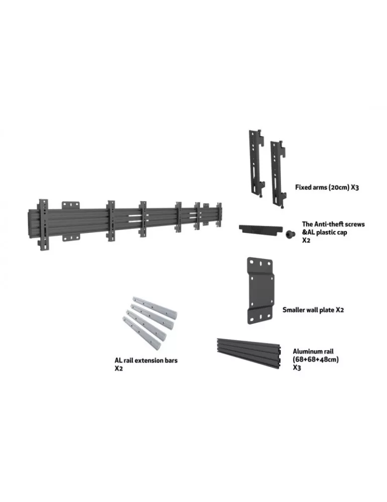 MULTIBRACKETS 7017 Support mural Multibrackets Universal Wallmount MBW3U Fixed 200x200 Ref MULTIBRACKETS MUL7017 | MusicGoodDe
