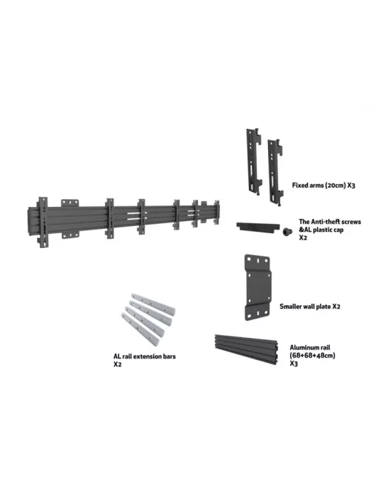 MULTIBRACKETS 7017 Support mural Multibrackets Universal Wallmount MBW3U Fixed 200x200 Ref MULTIBRACKETS MUL7017 | MusicGoodDe