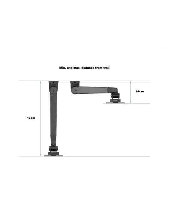 MULTIBRACKETS 0983 Table support Multibrackets Gas Lift Arm Wall Basic for 15 - 32  screen Load 10Kg Vesa Max 100x100 MULTIBRA