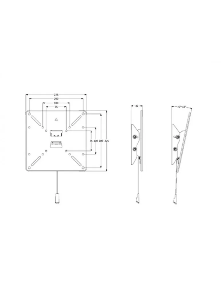 MULTIBRACKETS 1039 Wallmount Multibrackets Wallmount Tilt 75 100200 VESA 200x200 REF  MULTIBRACKETS MUL1039 | MusicGoodDeal