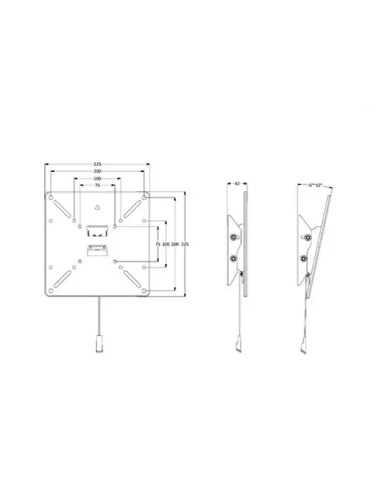 MULTIBRACKETS 1039 Support mural Multibrackets Wallmount Tilt 75/100-200 VESA 200x200