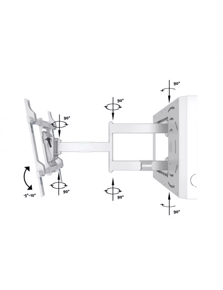 MULTIBRACKETS 0204 Gelenkige Wandhalterung mit STB-Gehäuse Multibrackets Hospitality Flexarm with STB Enclosure für 37 -70  LC
