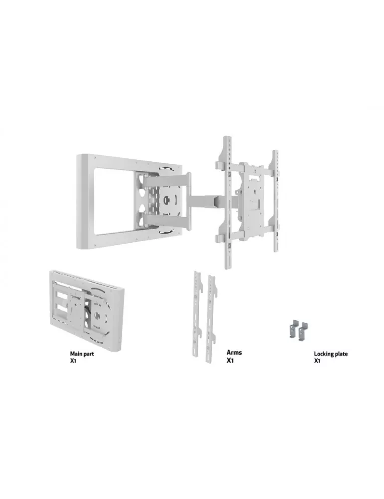 MULTIBRACKETS 0204 Support mural articulé avec boîtier STB Multibrackets Hospitality Flexarm with STB Enclosure for 37 - 70  L