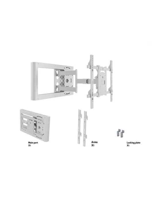MULTIBRACKETS 0204 Support mural articulé avec boîtier STB Multibrackets Hospitality Flexarm with STB Enclosure for 37 - 70  L