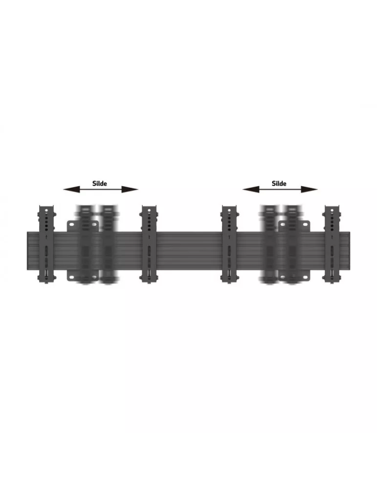 MULTIBRACKETS 7031 Tilting wall mount Multibrackets Wallmount Pro MBW2U Tilt 200 Black - 2 screens 27 -32  VESA Max 200x200 MU