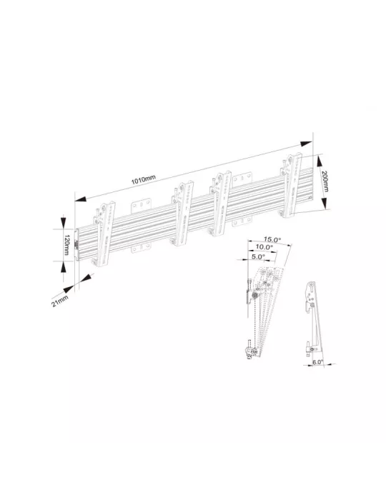 MULTIBRACKETS 7031 Support mural inclinable Multibrackets Wallmount Pro MBW2U Tilt 200 Black - 2 écrans 27"-32" VESA Max 200x20