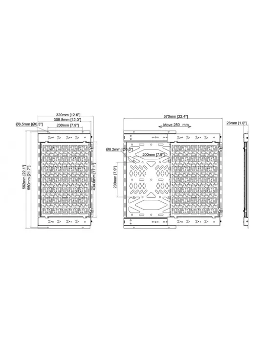 MULTIBRACKETS 3847 Armoire de stockage appareils multimédias Multibrackets Media Stoarge Slide Panel MULTIBRACKETS MUL3847 | M