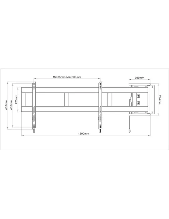 MULTIBRACKETS 2647 Wandhalterung oszillierend Multibrackets Swing Arm 180  Large 48 -69  Ref MULTIBRACKETS MUL2647 | MusicGood