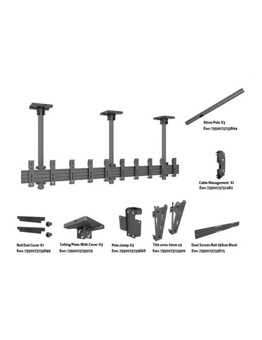 MULTIBRACKETS 5063 Multibrackets Menu Board Mount Pro MBC5X1UP - 5 pantallas 27 -32  VESA Max 200x200 MULTIBRACKETS MUL5063 |