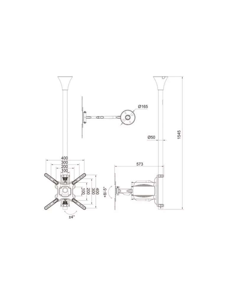 MULTIBRACKETS 6423 Ceiling mount Multibrackets MBC1F Ceiling Mount Pro - 17 -42  screen VESA Max 400x400 MULTIBRACKETS MUL6423