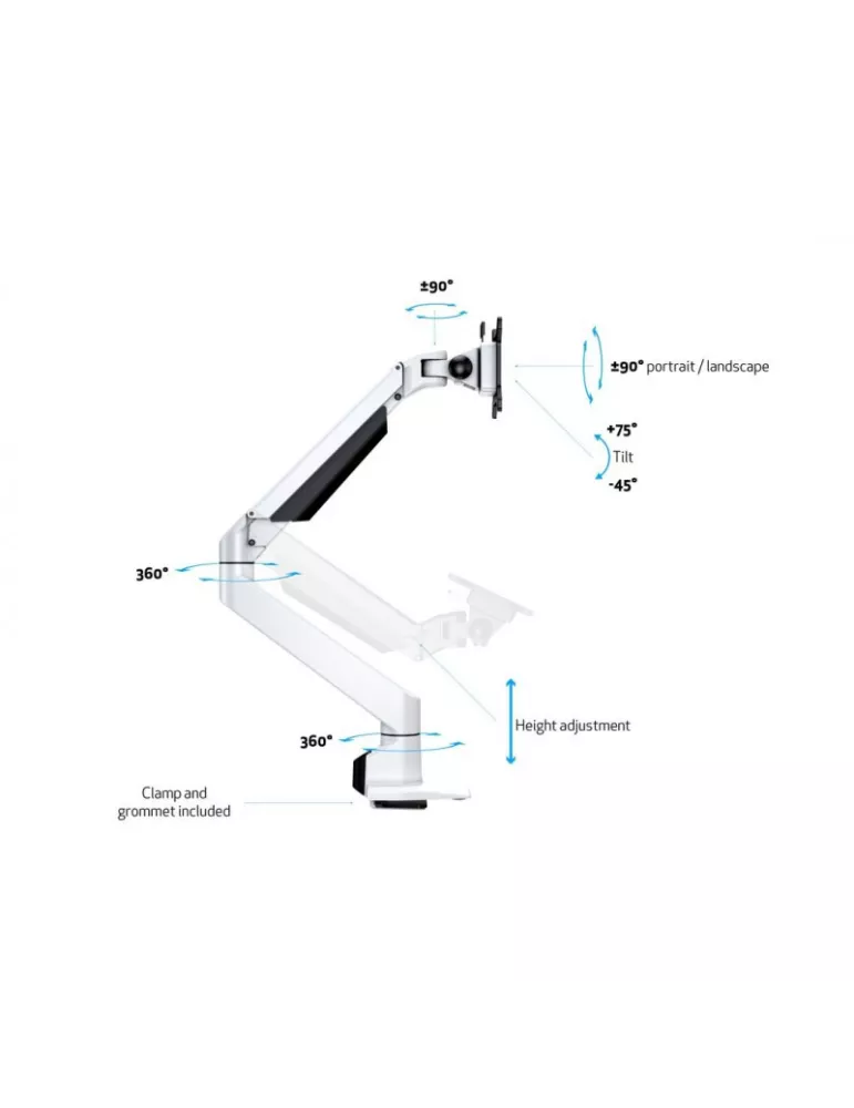 MULTIBRACKETS 7150 Multibrackets VESA Gas Lift Arm Single - 15 -32  screen VESA Max 100x100 MULTIBRACKETS MUL7150 | MusicGoodD