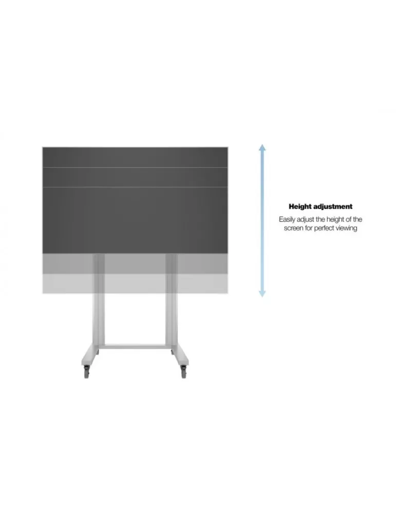 MULTIBRACKETS 2746 Support mobile Multibrackets Display Stand 210 Dual Pillar Wheelbase Silver - screen 70 -110  VESA Max 800x