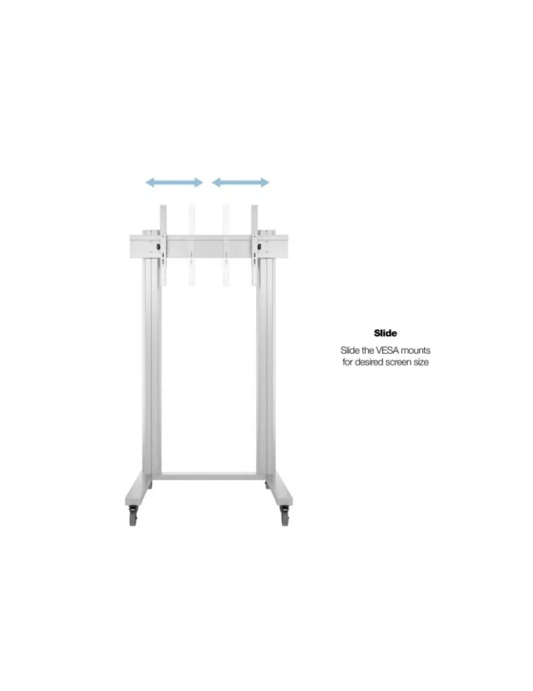 MULTIBRACKETS 2746 Support mobile Multibrackets Display Stand 210 Dual Pillar Wheelbase Silver - screen 70 -110  VESA Max 800x