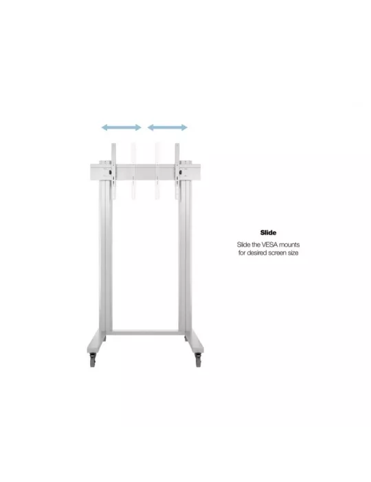 MULTIBRACKETS 2746 Mobiler Ständer Multibrackets Display Stand 210 Dual Pillar Wheelbase Silber - Bildschirm 70 -110  VESA Max