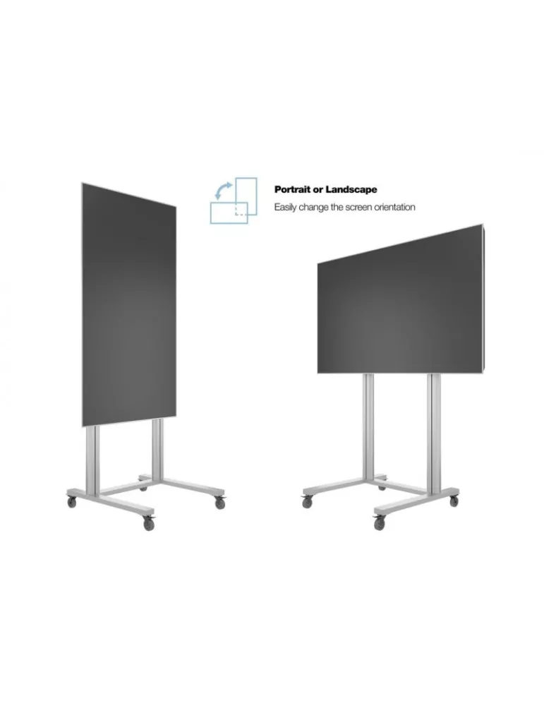 MULTIBRACKETS 2746 Support mobile Multibrackets Display Stand 210 Dual Pillar Wheelbase Silver - écran 70"-110" VESA Max 800x60