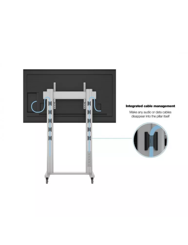 MULTIBRACKETS 2746 Soporte móvil Multibrackets Display Stand 210 Dual Pillar Wheelbase Silver - pantalla 70 -110  VESA Max 800
