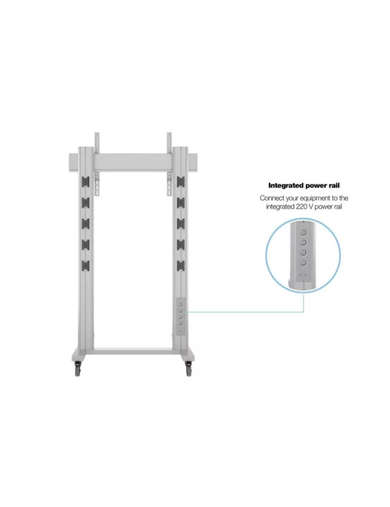 MULTIBRACKETS 2746 Support mobile Multibrackets Display Stand 210 Dual Pillar Wheelbase Silver - écran 70"-110" VESA Max 800x60
