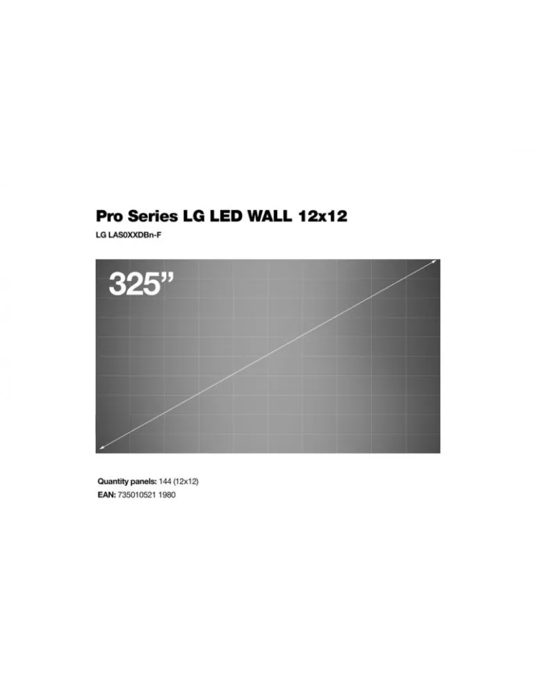 MULTIBRACKETS 1980 Halterung für Videowand LG LED WALL 12X12 LG LAS0XXDBn-F - 325 -Bildschirm MULTIBRACKETS MUL1980 | MusicGoo