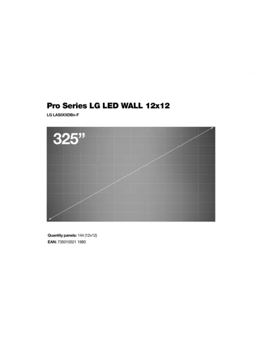 MULTIBRACKETS 1980 Soporte mural para cuadros LG LED WALL 12X12 LG LAS0XXDBn-F - Pantalla 325 MULTIBRACKETS MUL1980 | MusicGoo