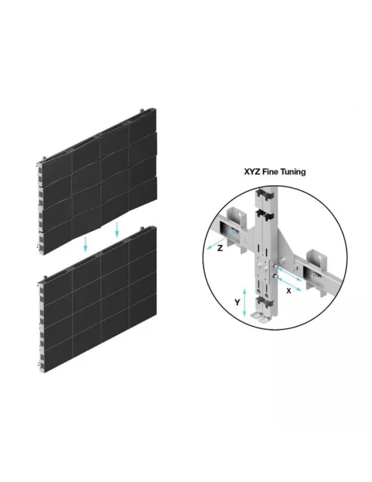 MULTIBRACKETS 1980 Soporte mural para cuadros LG LED WALL 12X12 LG LAS0XXDBn-F - Pantalla 325 MULTIBRACKETS MUL1980 | MusicGoo