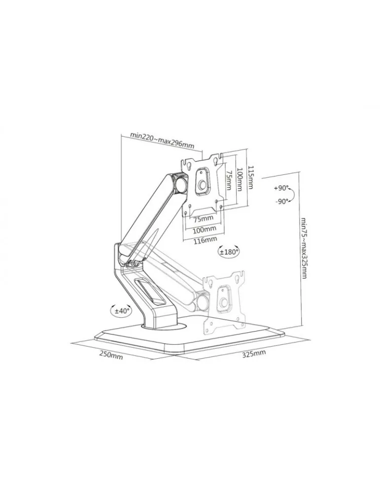 MULTIBRACKETS 9998 Multibrackets Deskstand Touch Basic - 17  - 32  screen VESA Max 100x100 MULTIBRACKETS MUL9998 | MusicGoodDe