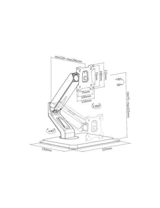 MULTIBRACKETS 9998 Multibrackets Deskstand Touch Basic - 17  - 32  screen VESA Max 100x100 MULTIBRACKETS MUL9998 | MusicGoodDe