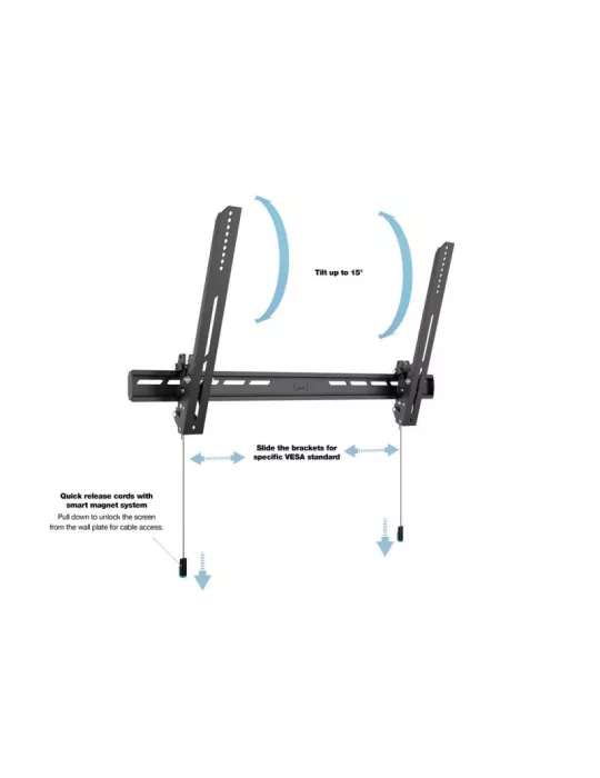 MULTIBRACKETS 0995 Support mural Universal Inclinable Multibrackets Air Large pour écran LCD 40"- 85" - Poids 70 kg