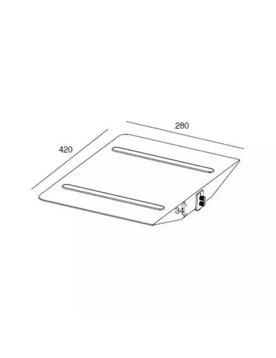 MULTIBRACKETS 7600 Tablette Multibrackets Public Display Stand Shelf Black Ref  MULTIBRACKETS MUL7600 | MusicGoodDeal