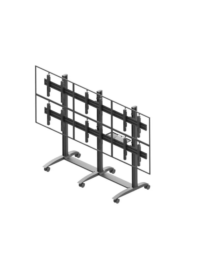 EDBAK VWTA3257L Mobile stand on castors VWTA3257-L (landscape) 6 screens 50  - 57   EDBAK EDBVWTA3257L | MusicGoodDeal