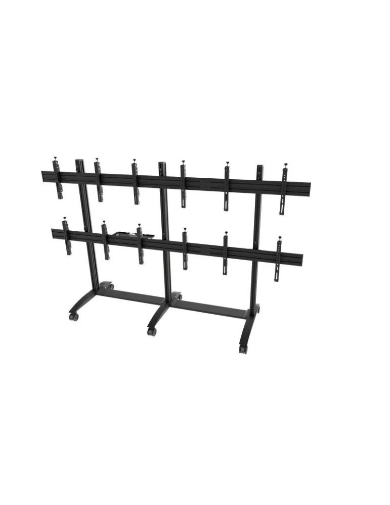 EDBAK VWTA3257L Support mobile à roulettes  VWTA3257-L (Paysage) 6 écrans 50''- 57''