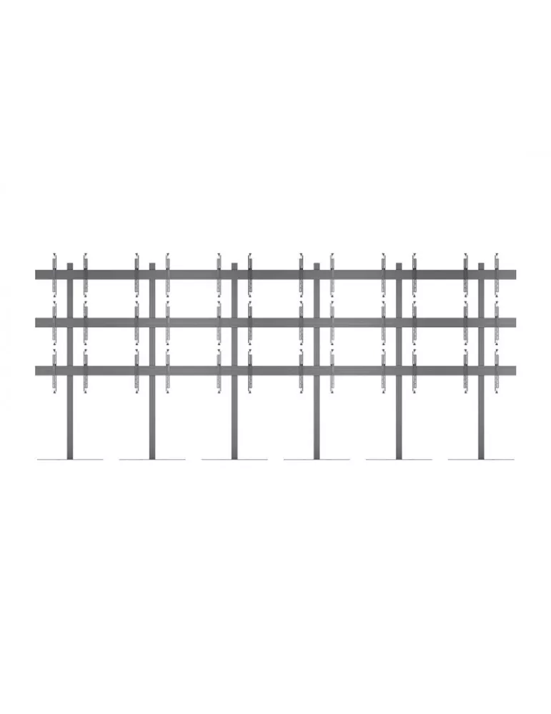 MULTIBRACKETS 6824 Support fixe Multibrackets Video Wall Stand MBF6x3U - 18 écrans 43" - 65" VESA Max 400x400