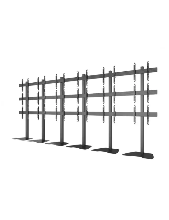 MULTIBRACKETS 6824 Feststehende Halterung Multibrackets Video Wall Stand MBF6x3U - 18 Bildschirme 43  - 65  VESA Max 400x400 M