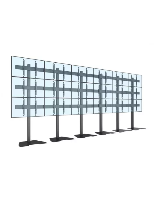 MULTIBRACKETS 6824 Feststehende Halterung Multibrackets Video Wall Stand MBF6x3U - 18 Bildschirme 43  - 65  VESA Max 400x400 M
