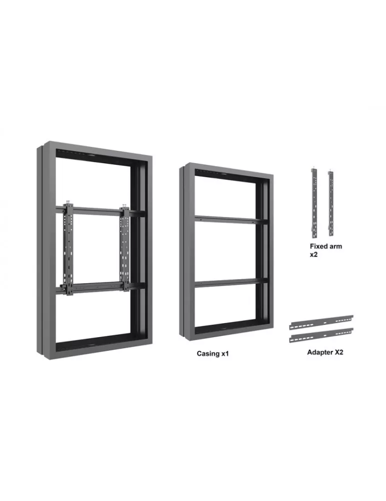 MULTIBRACKETS 3953 Caisson double Multibrackets Enclosure 50" Medium B2B Black - VESA Max 600x400