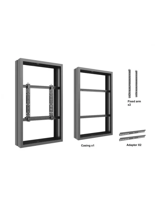 MULTIBRACKETS 3953 Caisson double Multibrackets Enclosure 50" Medium B2B Black - VESA Max 600x400