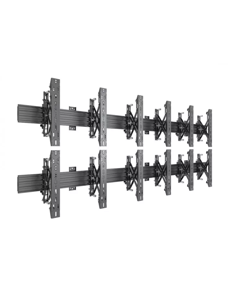 MULTIBRACKETS 5006 Multisoportes de pared Wallmount Pro MBW3X2U Push In Pop Out Negro - 6 pantallas 32 -65  VESA Max 600x400 M
