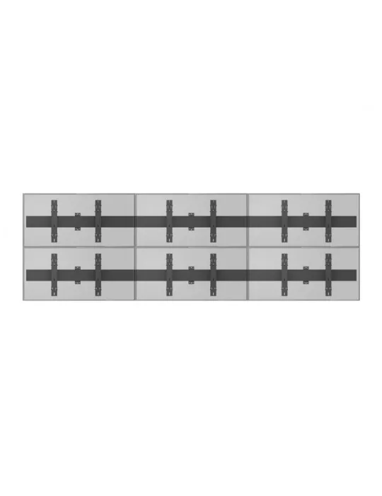 MULTIBRACKETS 5006 Wallmount Multibrackets Wallmount Pro MBW3X2U Push In Pop Out Black - 6 screens 32 -65  VESA Max 600x400 MU