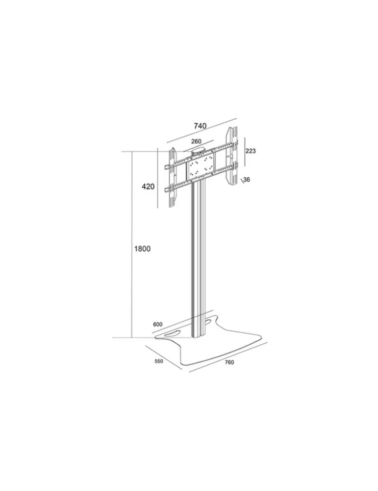 MULTIBRACKETS 1084 Soporte de pantalla con flight case Multibrackets Soporte de pantalla 180 - pantalla 32 -55  VESA Máx. 700x